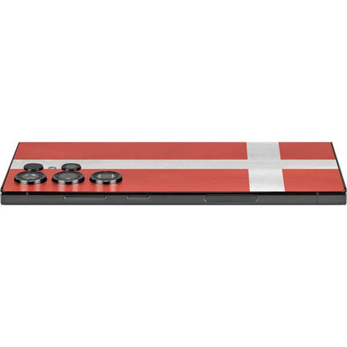 Denmark Flag Distressed Galaxy S24 Ultra Skin